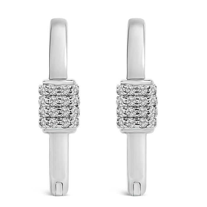 3/8 Ct. T.W. Lab-Grown Diamond Heart-Shaped Huggie Hoop Earrings in 10K Gold, photo 2