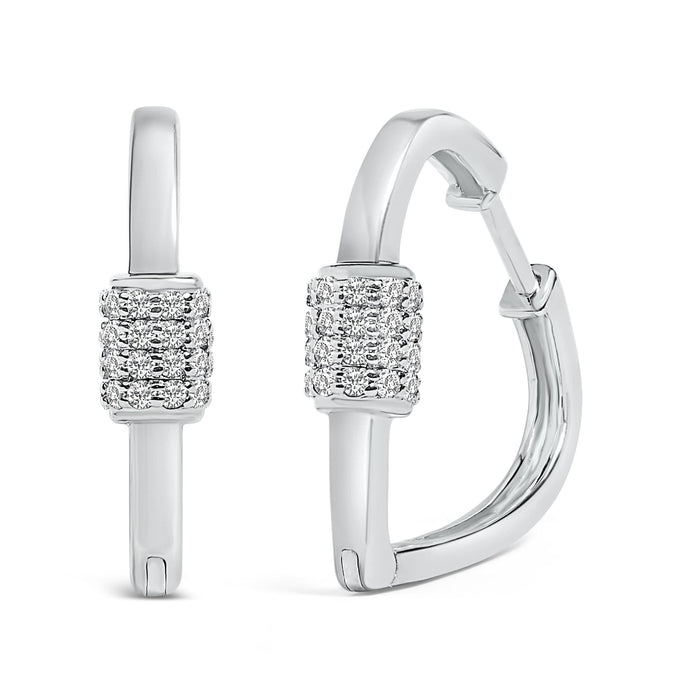 3/8 Ct. T.W. Lab-Grown Diamond Heart-Shaped Huggie Hoop Earrings in 10K Gold, photo 4