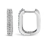 Aretes de aro Huggie de doble hilera con diamantes cultivados en laboratorio de 1/4 ct. p.t. en oro de 10K, foto 8