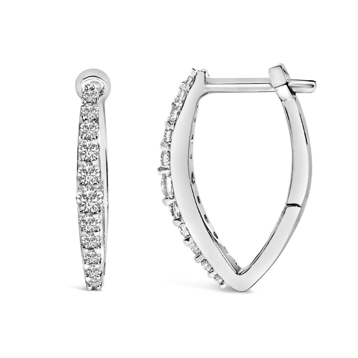1/4 Ct. T.W. Lab-Grown Diamond Heart-Shaped Huggy Hoop Earrings in 10K Gold, photo 8
