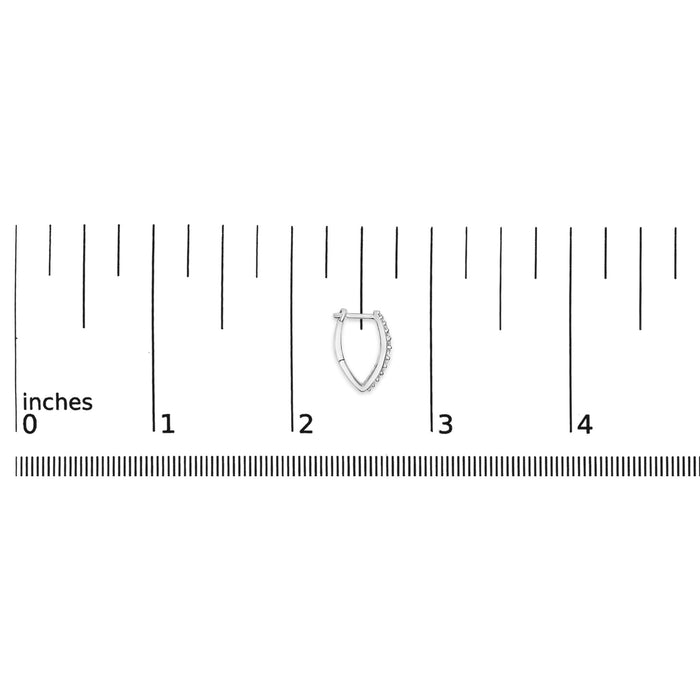 1/4 Ct. T.W. Lab-Grown Diamond Heart-Shaped Huggy Hoop Earrings in 10K Gold, photo 10