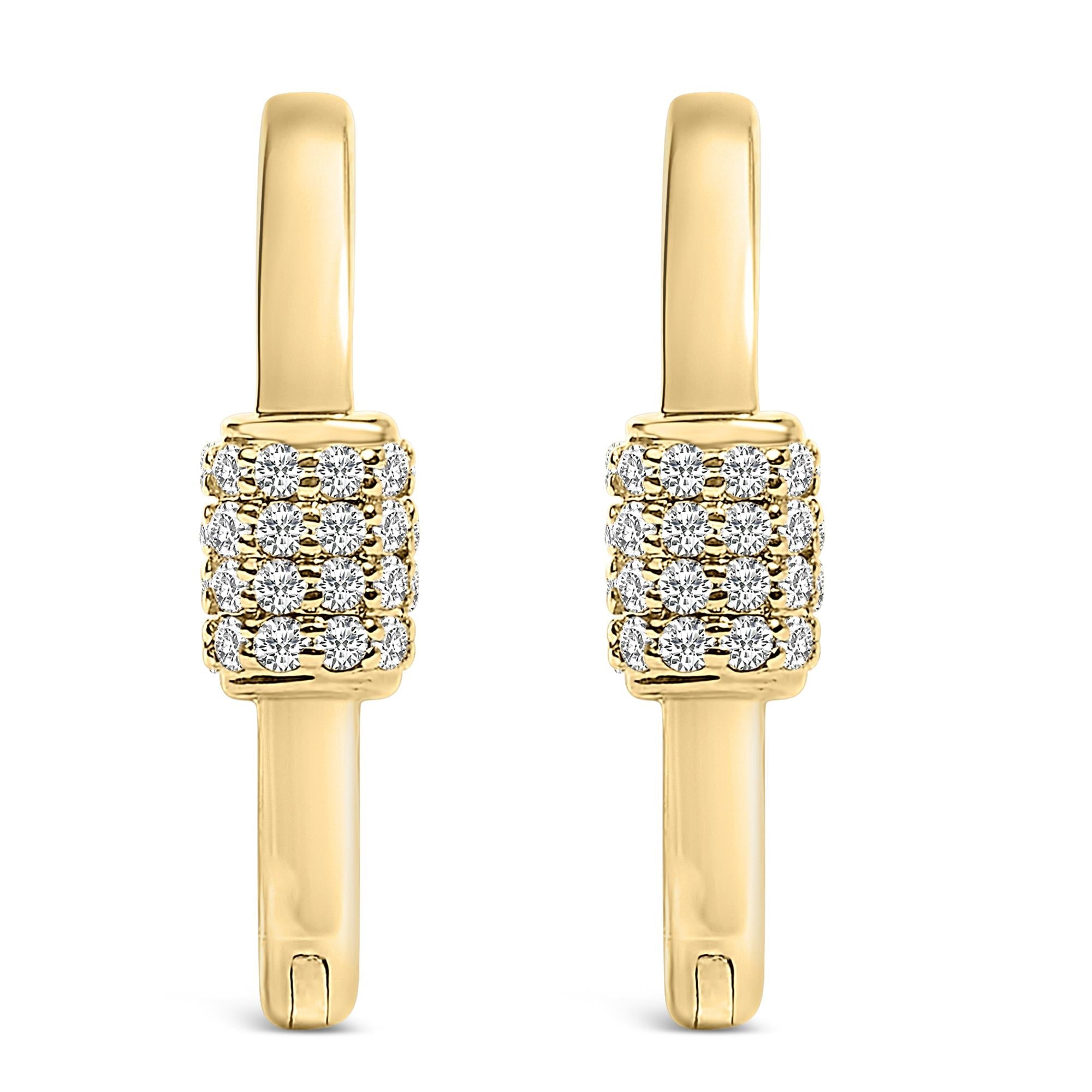 3/8 Ct. T.W. Lab-Grown Diamond Heart-Shaped Huggie Hoop Earrings in 10K Gold, photo 1
