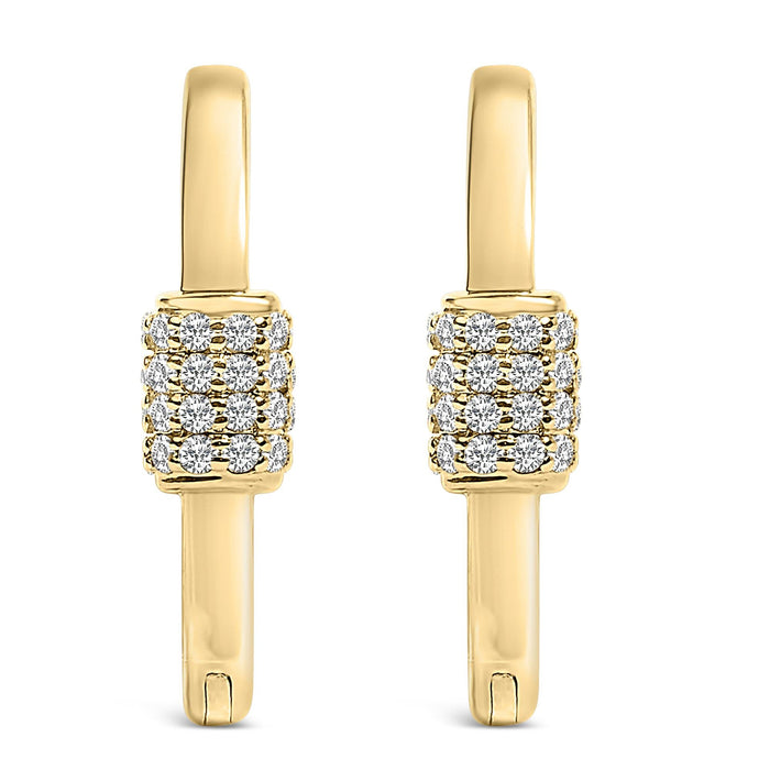 3/8 Ct. T.W. Lab-Grown Diamond Heart-Shaped Huggie Hoop Earrings in 10K Gold, photo 1