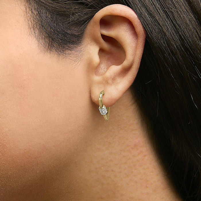 3/8 Ct. T.W. Lab-Grown Diamond Heart-Shaped Huggie Hoop Earrings in 10K Gold, photo 5