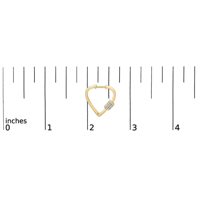 3/8 Ct. T.W. Lab-Grown Diamond Heart-Shaped Huggie Hoop Earrings in 10K Gold, photo 9