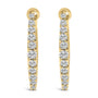 1/4 Ct. T.W. Lab-Grown Diamond Heart-Shaped Huggy Hoop Earrings in 10K Gold, photo 1