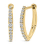 1/4 Ct. T.W. Lab-Grown Diamond Heart-Shaped Huggy Hoop Earrings in 10K Gold, photo 3