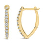 1/4 Ct. T.W. Lab-Grown Diamond Heart-Shaped Huggy Hoop Earrings in 10K Gold, photo 7