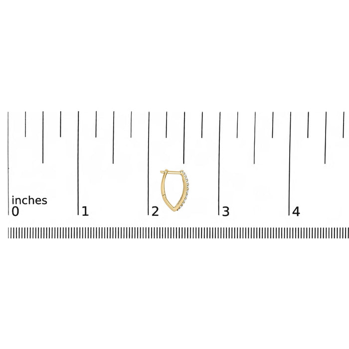 1/4 Ct. T.W. Lab-Grown Diamond Heart-Shaped Huggy Hoop Earrings in 10K Gold, photo 9
