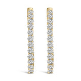 1 Ct. T.W. Oval Lab-Grown Diamond Hoop Earrings in 14K Gold