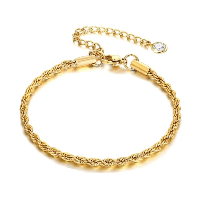 Gold Twisted Rope Bracelet, photo 1