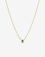 Collar de esmeralda talla esmeralda en bisel en oro de 14K, foto 1