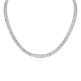 30 CTW Lab-Created Moissanite Necklace in Gold-Plated Silver