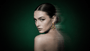 Emerald Green Cross Drop Earrings