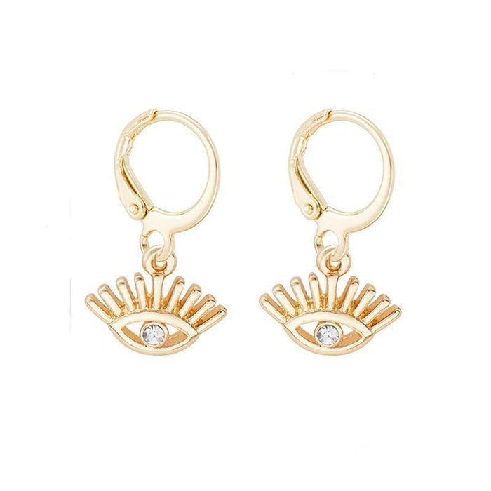 Evil Eye Huggie Hoop Earrings, photo 1