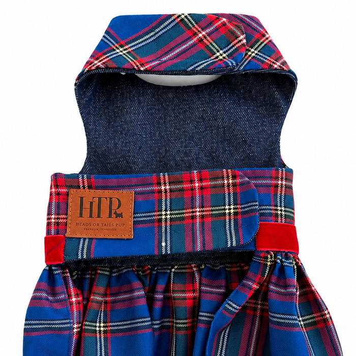 Vestido para perro Red/Blue Plaid, foto 3