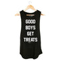 Good Boys Get Treats Women's Tank Top in black