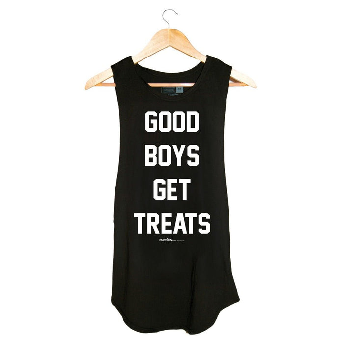 Good Boys Get Treats Women's Tank Top in black
