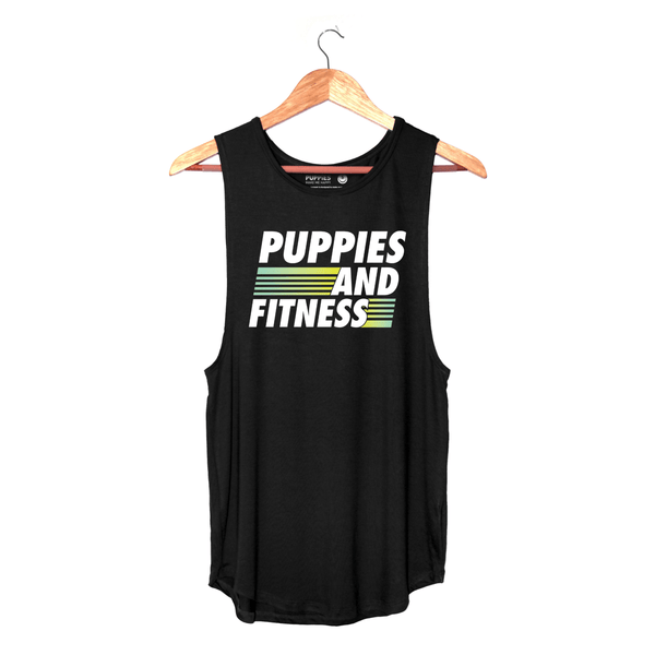 Fitness Club Logo Women's Sleeveless Tank in black