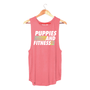 Fitness Club Logo Women's Sleeveless Tank in hot pink
