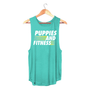 Fitness Club Logo Women's Sleeveless Tank in teal