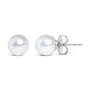 Aretes de botón solitarios con perla cultivada Akoya de 7-7.5mm en oro de 14K, foto 2