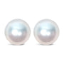 Aretes de botón solitarios con perla cultivada Akoya de 7-7.5mm en oro de 14K, foto 12