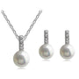 Faux Pearl Necklace and Earring Set, photo 1