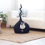 Felted Wool Cat Cave with Tail, Night Black, photo 4