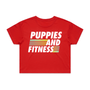 Puppies Fitness Club Logo Crop Tee in red