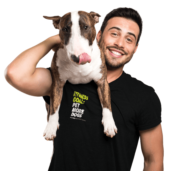 Fitness Goal: Pet More Dogs Unisex Crewneck Tee