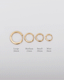 Aretes de aro huggie pequeños en oro de 14K, foto 4