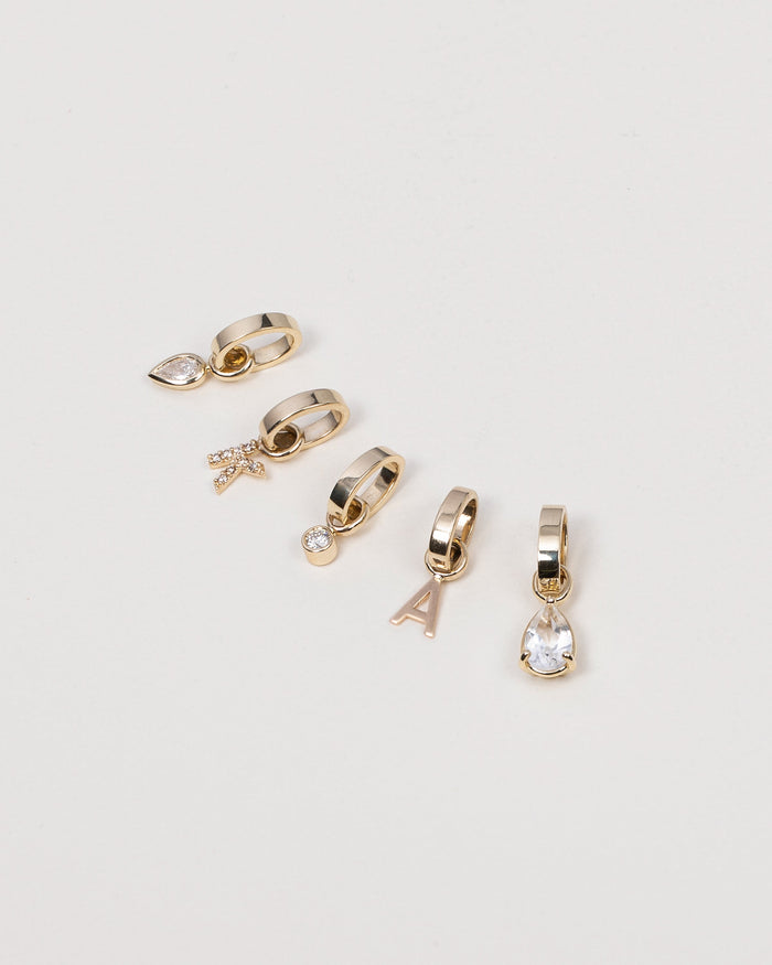 14K Gold Heirloom Initial A Charm, photo 5