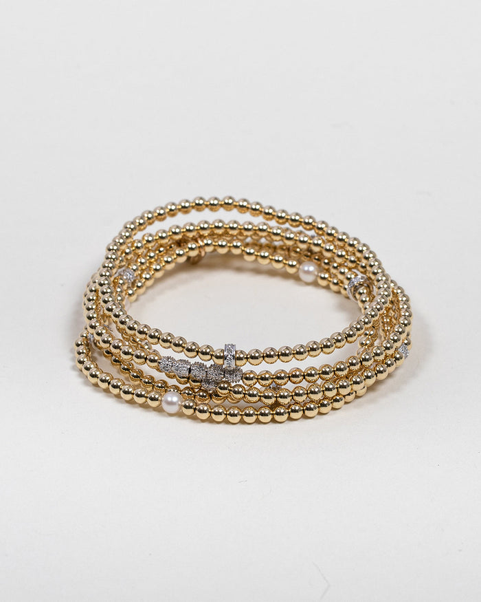 Diamond Bar 3mm Bead Bracelet, photo 3