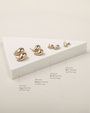 Aretes de botón de gota mini en oro de 14K, foto 6