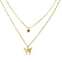 Fluttering Elegance Butterfly Two Layer Necklace, photo 1