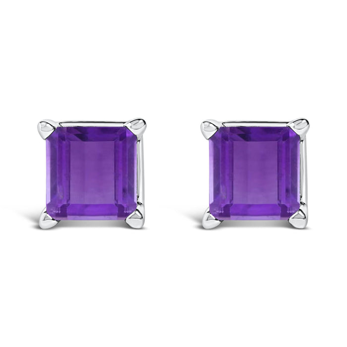 5x5mm Princess-Cut Gemstone Solitaire Stud Earrings in 14K Gold, photo 10