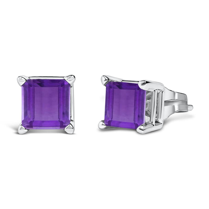 5x5mm Princess-Cut Gemstone Solitaire Stud Earrings in 14K Gold, photo 20