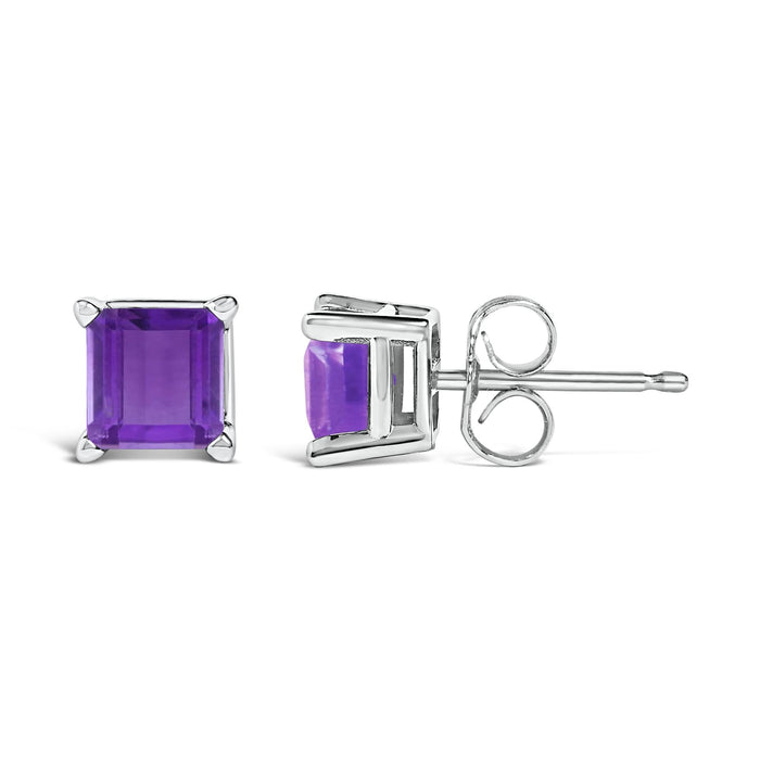 5x5mm Princess-Cut Gemstone Solitaire Stud Earrings in 14K Gold, photo 40