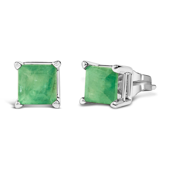 5x5mm Princess-Cut Gemstone Solitaire Stud Earrings in 14K Gold, photo 19