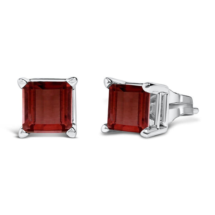 5x5mm Princess-Cut Gemstone Solitaire Stud Earrings in 14K Gold, photo 18