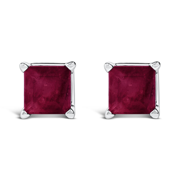 5x5mm Princess-Cut Gemstone Solitaire Stud Earrings in 14K Gold, photo 7