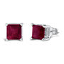 5x5mm Princess-Cut Gemstone Solitaire Stud Earrings in 14K Gold, photo 17