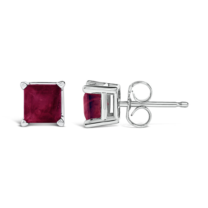 5x5mm Princess-Cut Gemstone Solitaire Stud Earrings in 14K Gold, photo 37
