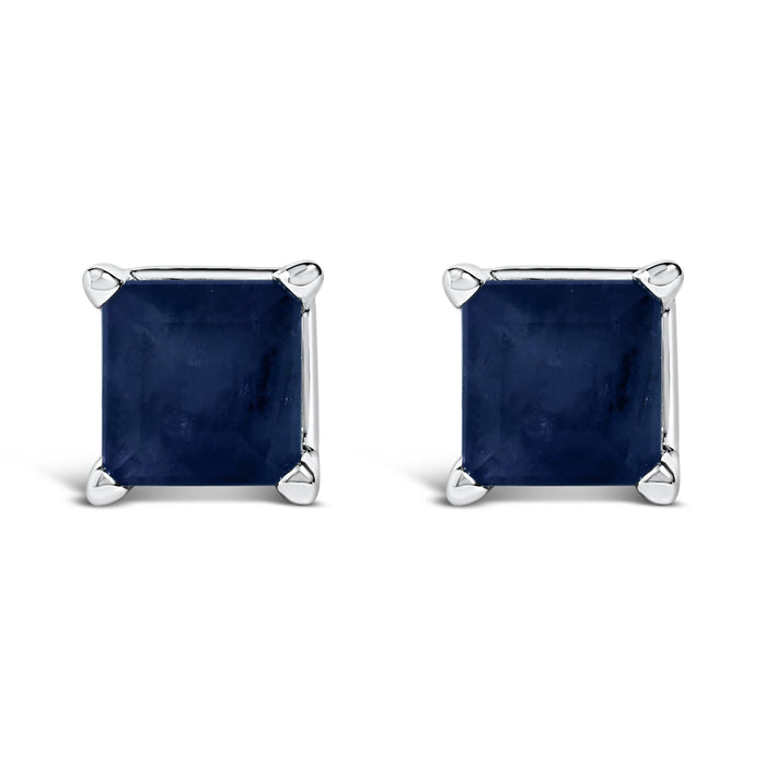 5x5mm Princess-Cut Gemstone Solitaire Stud Earrings in 14K Gold, photo 6