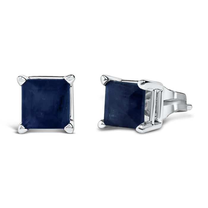 5x5mm Princess-Cut Gemstone Solitaire Stud Earrings in 14K Gold, photo 16