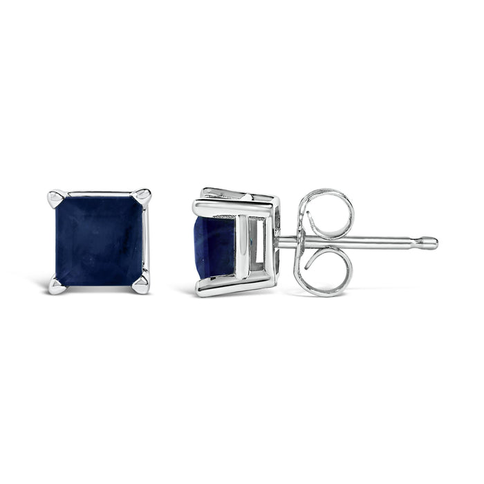 5x5mm Princess-Cut Gemstone Solitaire Stud Earrings in 14K Gold, photo 36