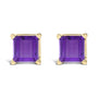 5x5mm Princess-Cut Gemstone Solitaire Stud Earrings in 14K Gold, photo 5
