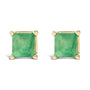 5x5mm Princess-Cut Gemstone Solitaire Stud Earrings in 14K Gold, photo 4