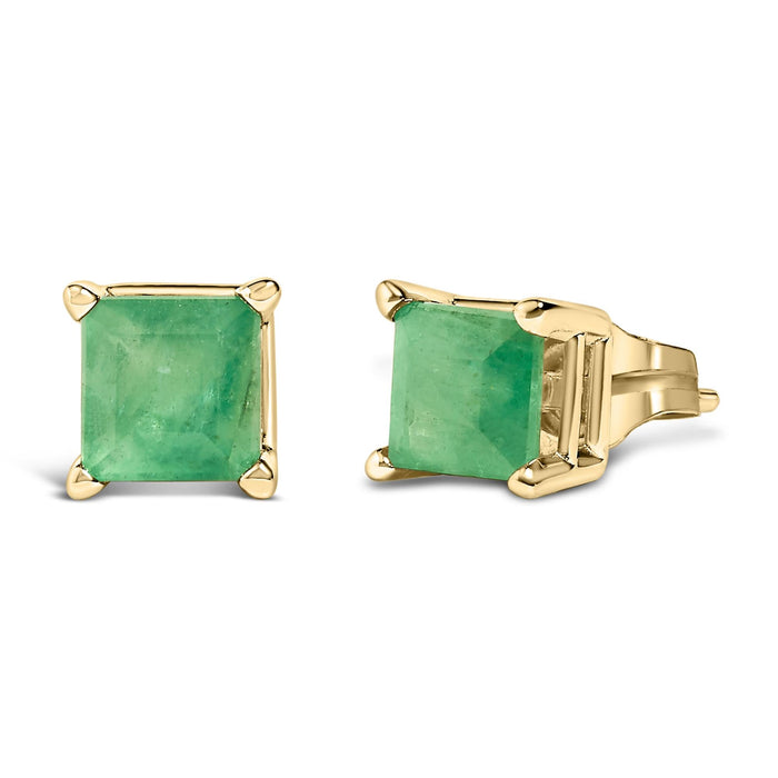 5x5mm Princess-Cut Gemstone Solitaire Stud Earrings in 14K Gold, photo 14
